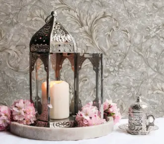 Signature Maison Dove Grey Classic Damask Wallpaper wallpaper