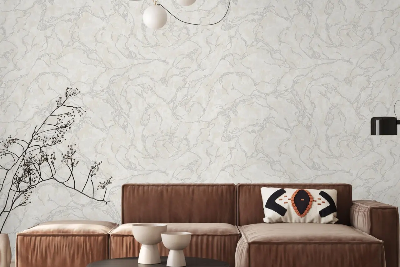 Vera Bloom Pebble Marble Effect Wallpaper wallpaper