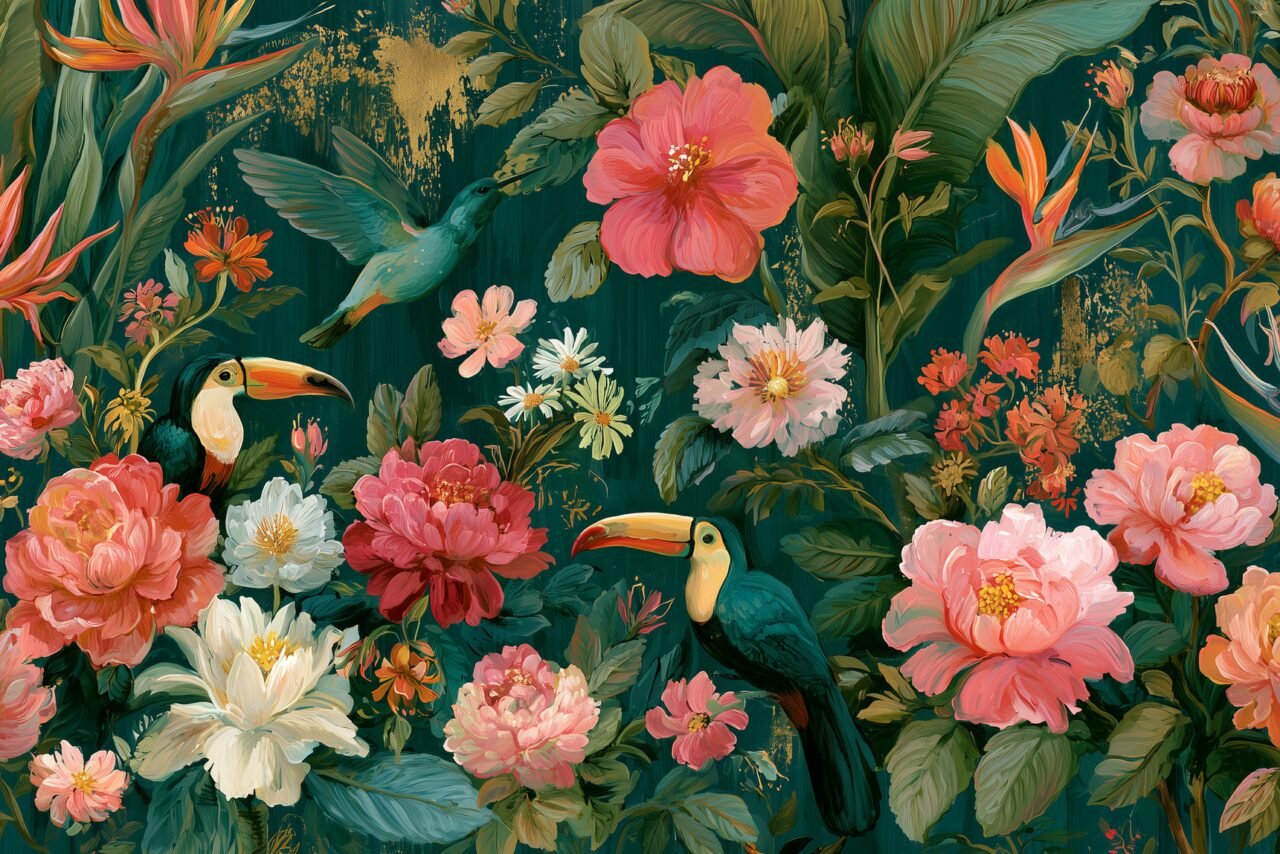 Anima Coral Peony Wallpaper wallpaper