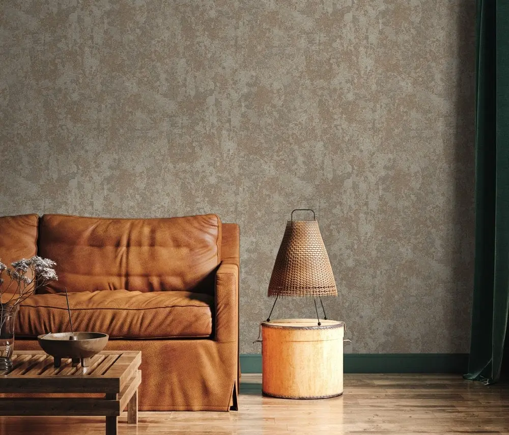 Vera Bloom Taupe Textured Weave Wallpaper II wallpaper