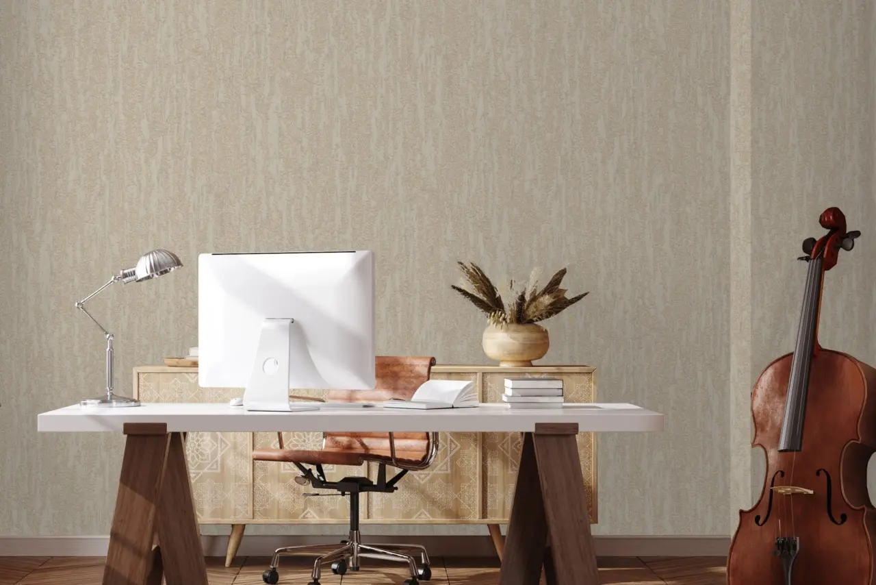 Vera Bloom Truffle Textured Weave Wallpaper wallpaper