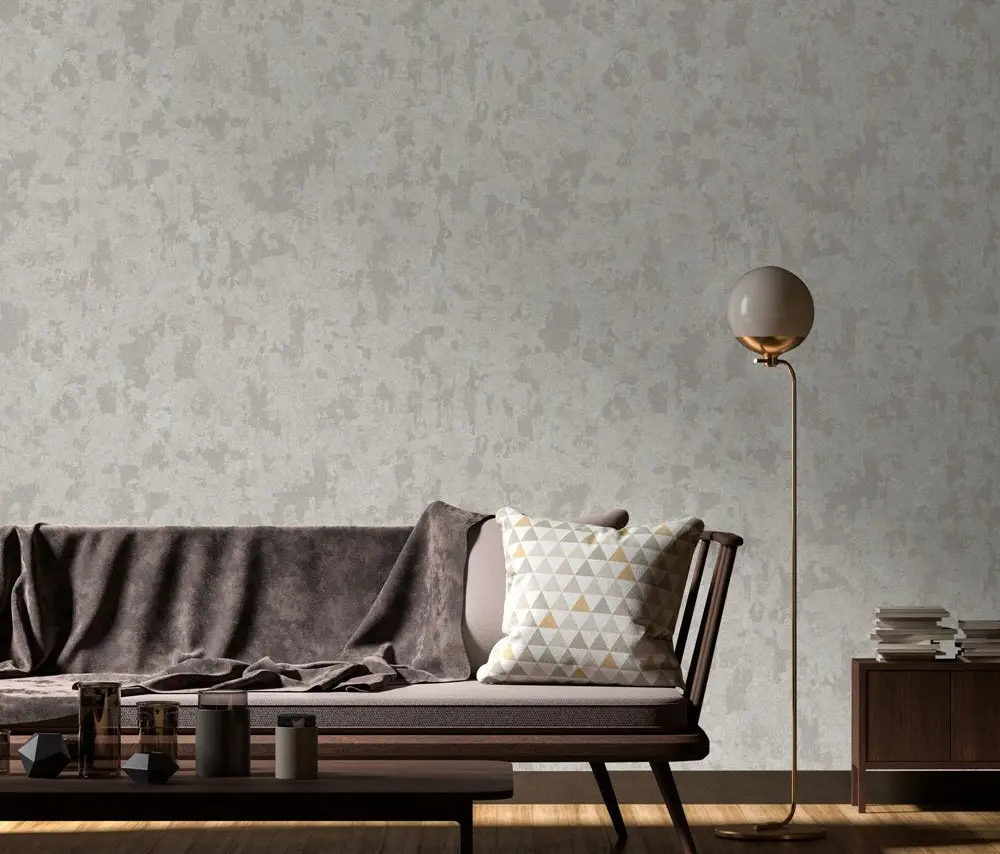 Vera Bloom Smoke Textured Weave Wallpaper II wallpaper