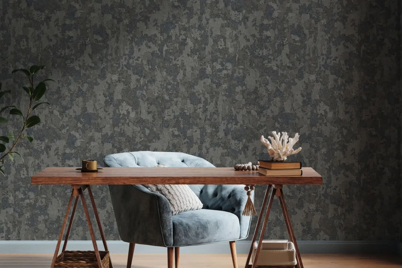 Vera Bloom Mist Grey Textured Weave Wallpaper wallpaper