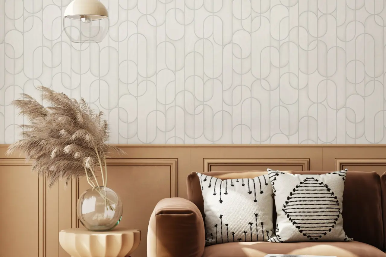 Vera Bloom Stone Geometric Pattern Wallpaper II wallpaper