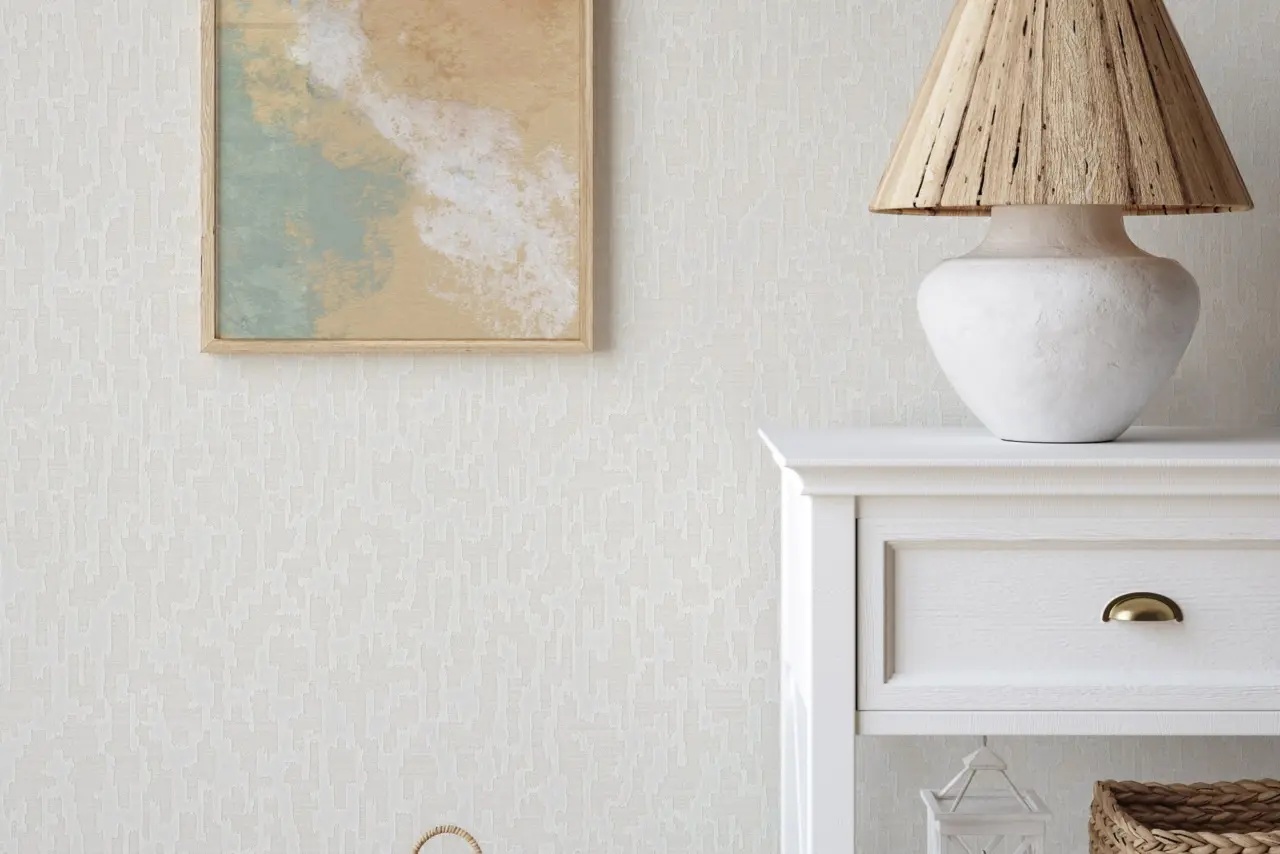 Vera Bloom Warm Grey Textured Weave Wallpaper wallpaper