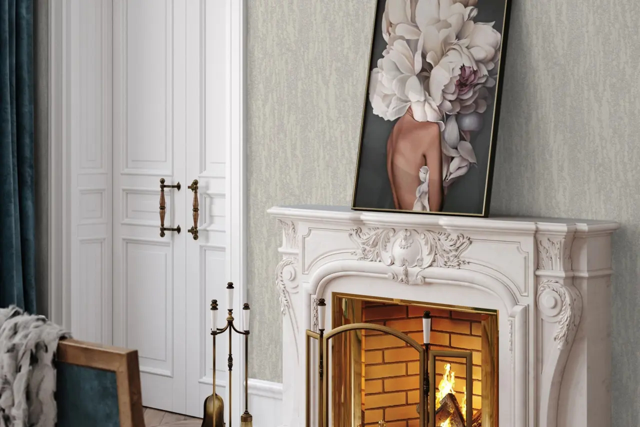 Vera Bloom Ash Textured Weave Wallpaper II wallpaper