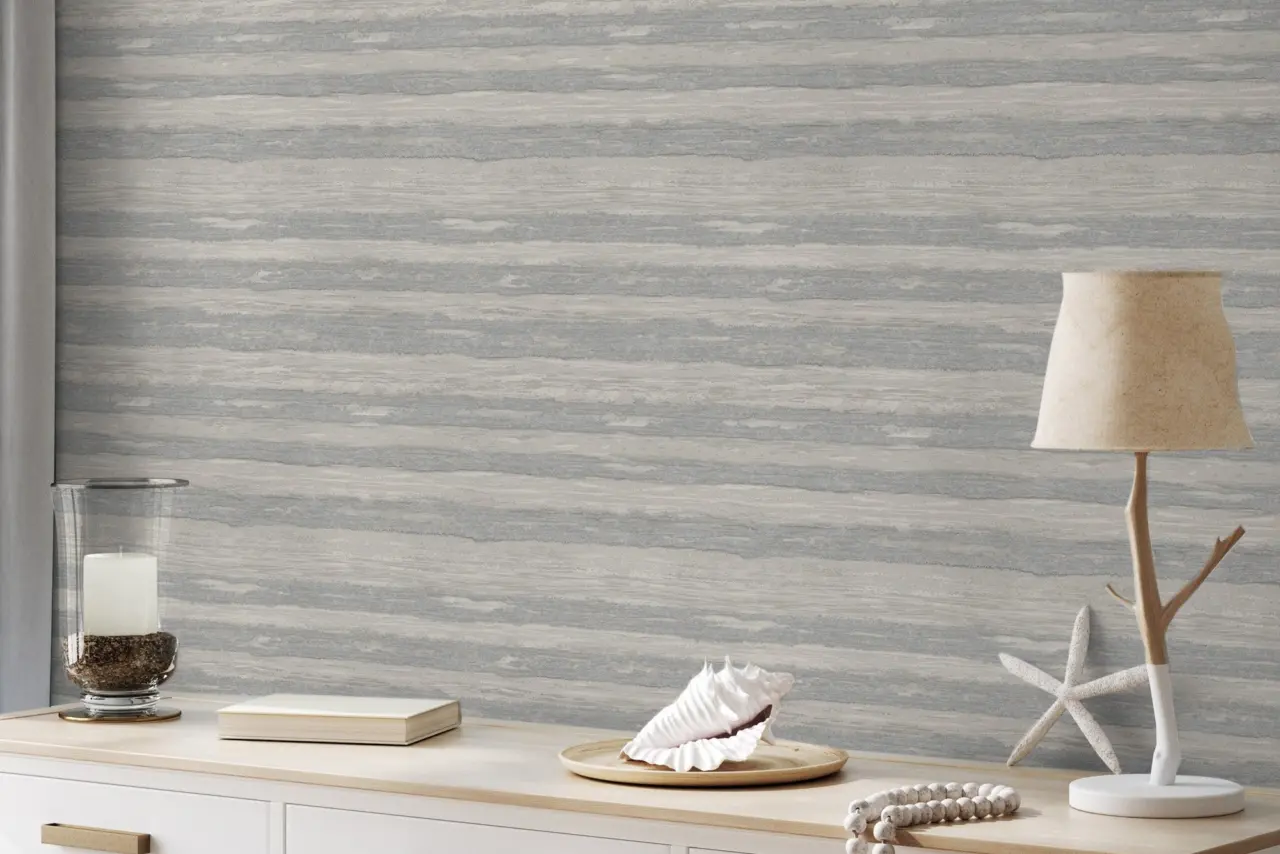 Vera Bloom Smoke Textured Weave Wallpaper III wallpaper