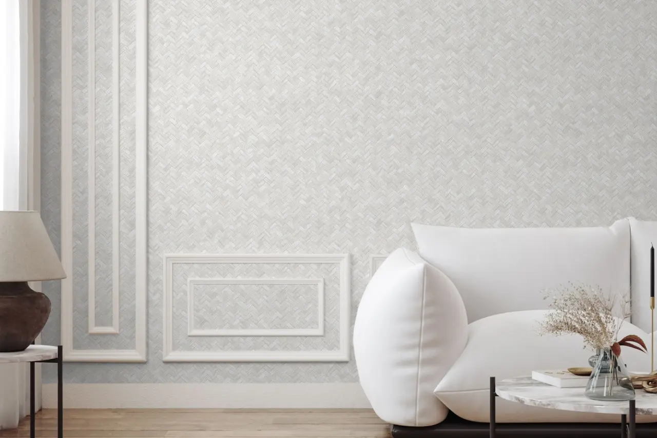 Vera Bloom Biscuit Textured Weave Wallpaper II wallpaper