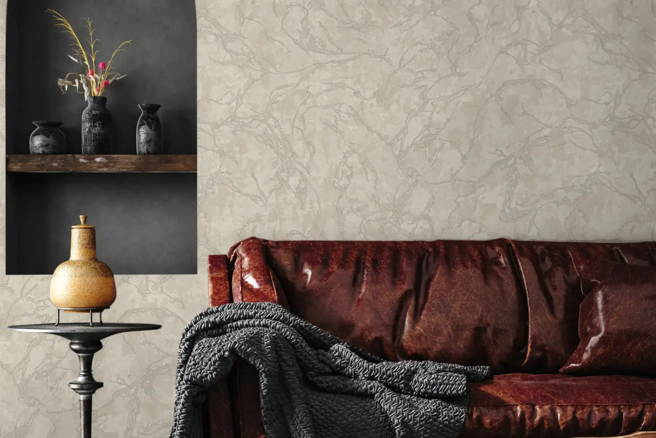 Vera Bloom Stone Marble Effect Wallpaper wallpaper