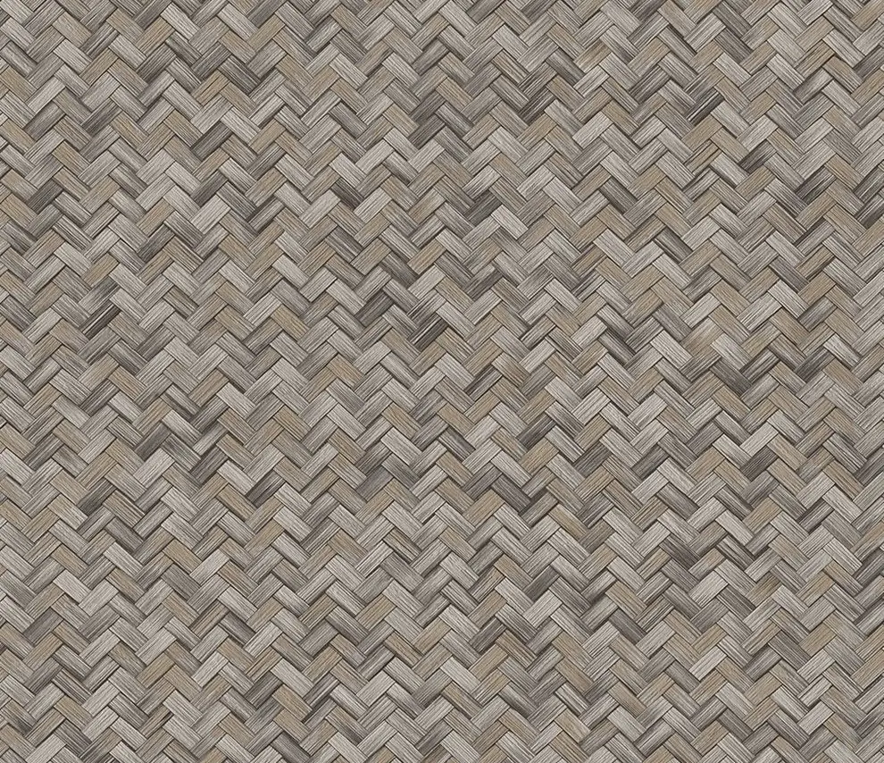 Vera Bloom Taupe Textured Weave Wallpaper wallpaper