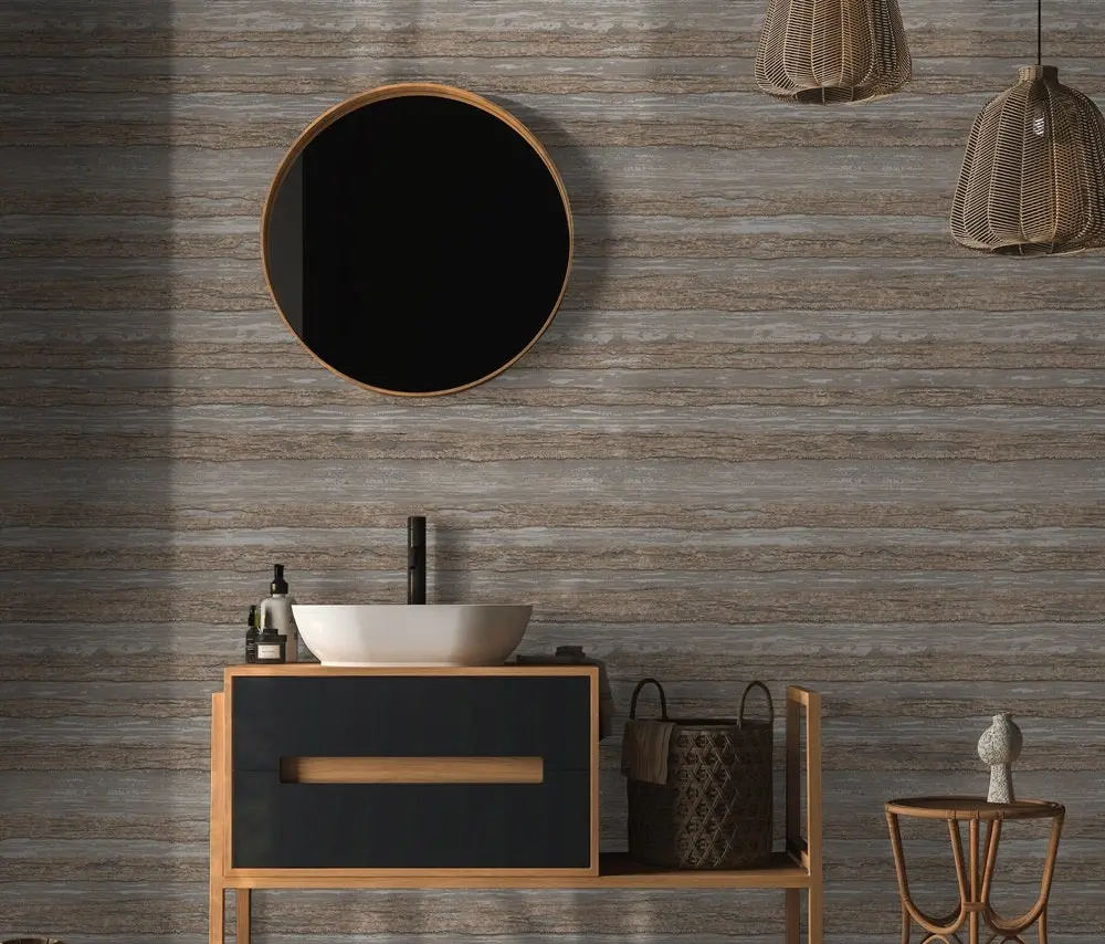 Vera Bloom Fawn Textured Weave Wallpaper wallpaper