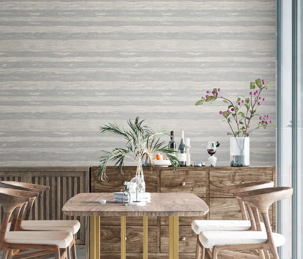 Vera Bloom Smoke Textured Weave Wallpaper III wallpaper