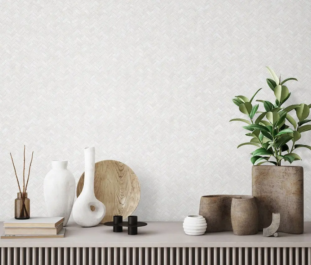 Vera Bloom Biscuit Textured Weave Wallpaper II wallpaper