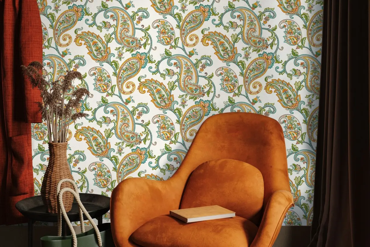 Tropical Maison Dune Ornamental Damask Wallpaper wallpaper