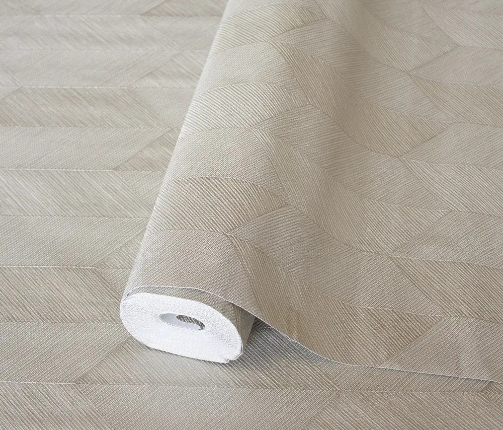 Vera Bloom Mushroom Textured Weave Wallpaper wallpaper