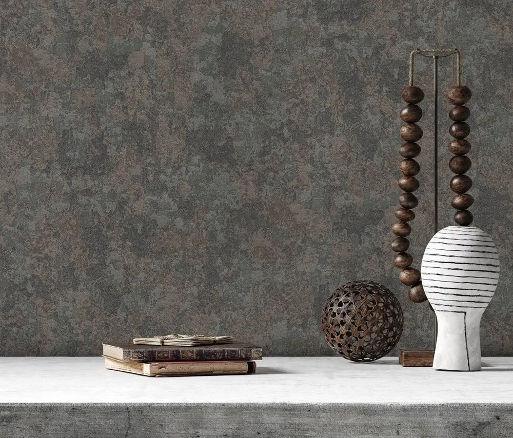 Vera Bloom Slate Textured Weave Wallpaper II wallpaper