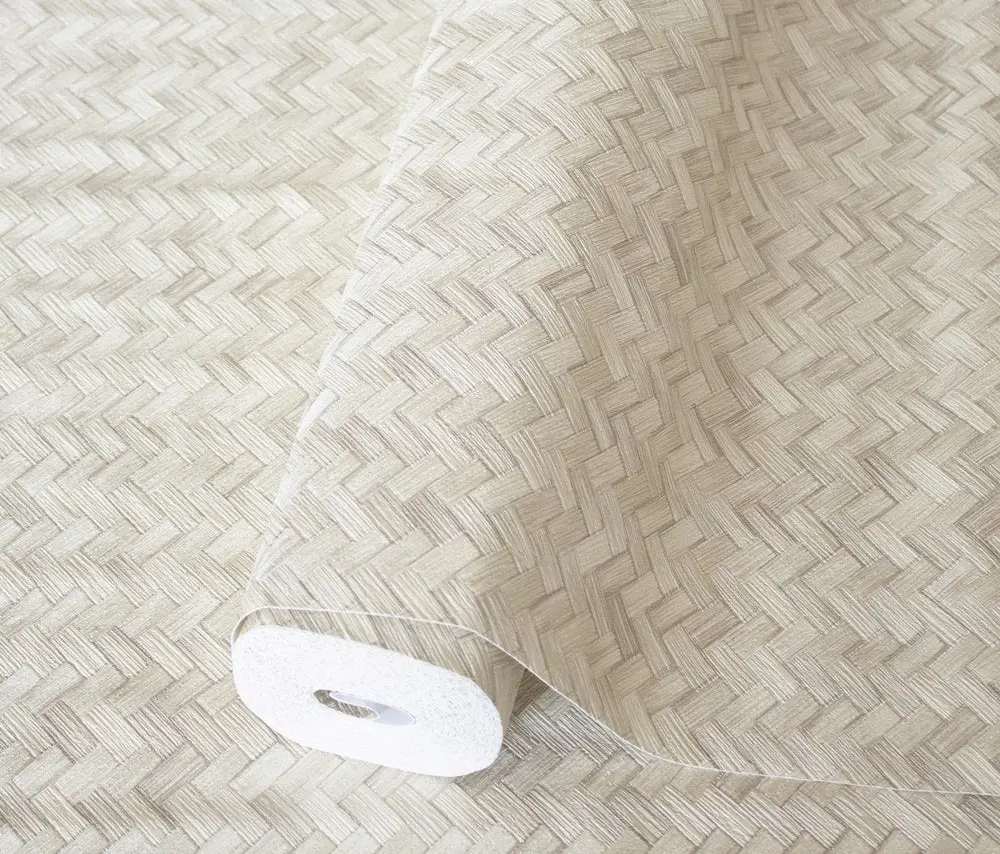 Vera Bloom Stone Grey Textured Weave Wallpaper II wallpaper