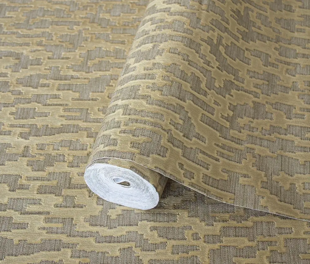 Vera Bloom Truffle Textured Weave Wallpaper II wallpaper