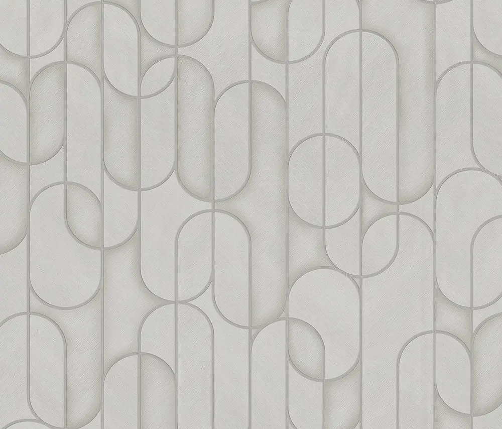 Vera Bloom Dove Grey Geometric Pattern Wallpaper III wallpaper