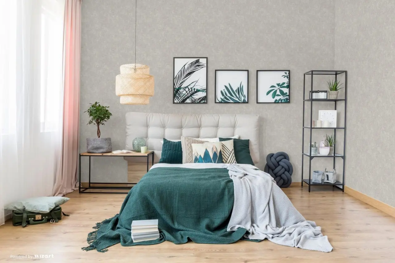 Tropical Maison Silver Textured Weave Wallpaper wallpaper