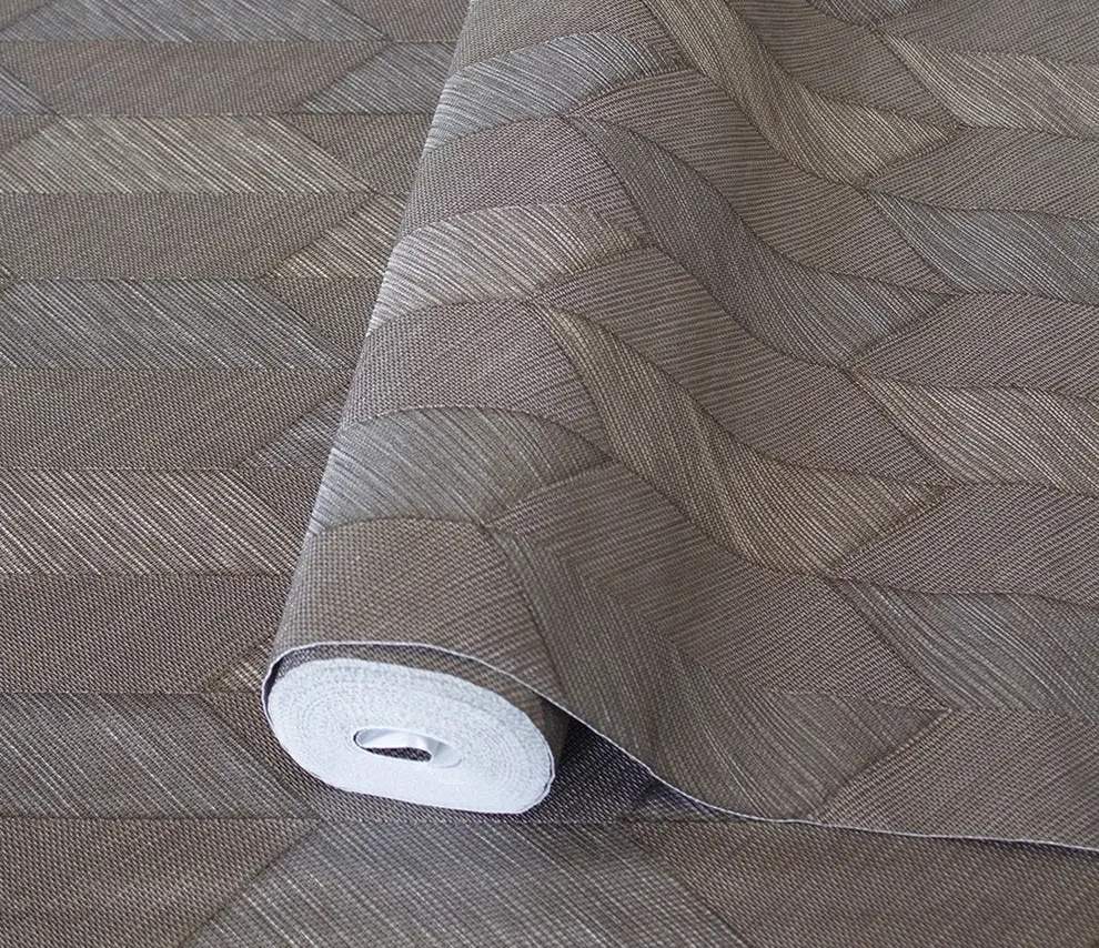 Vera Bloom Slate Textured Weave Wallpaper wallpaper