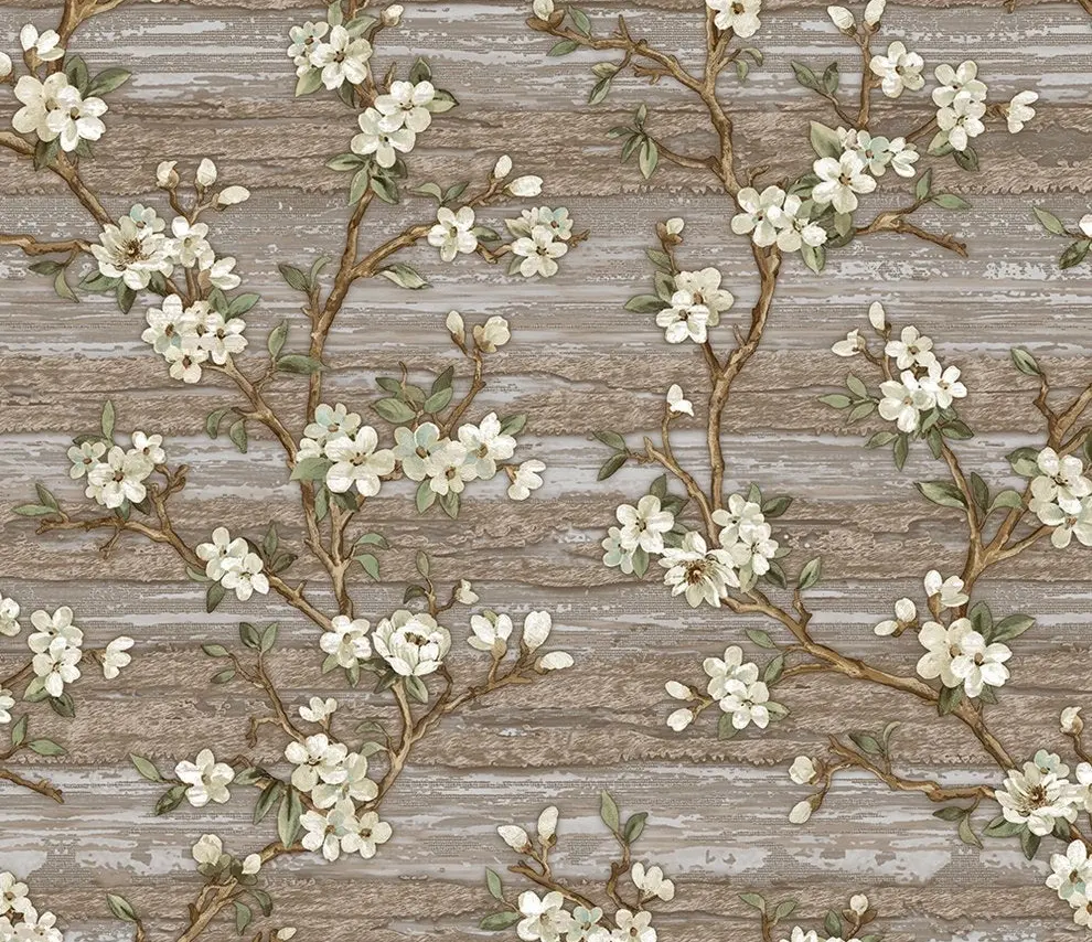 Vera Bloom Clay Garden Floral Wallpaper wallpaper