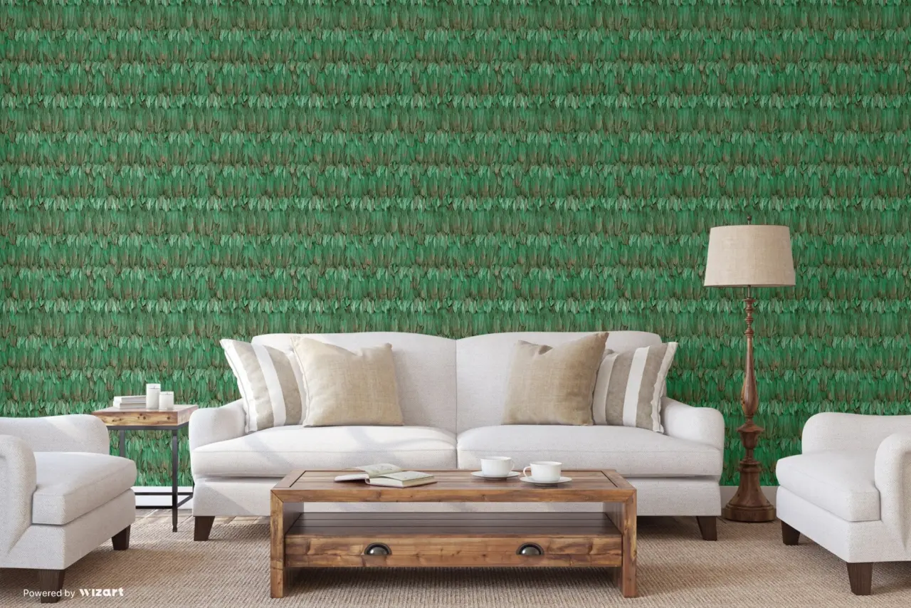 Tropical Maison Slate Feather Effect Wallpaper wallpaper