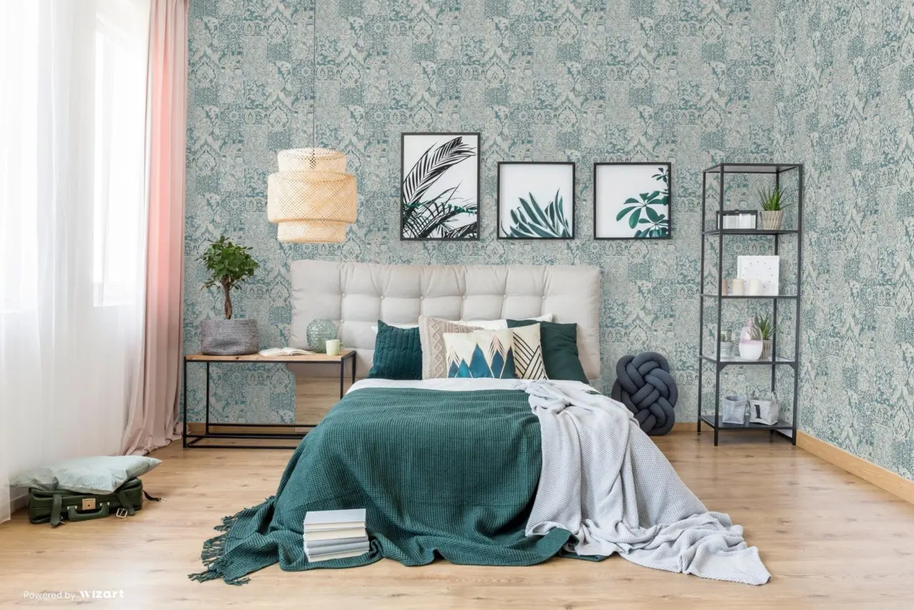 Tropical Maison Silver Taupe Ornamental Damask Wallpaper II wallpaper