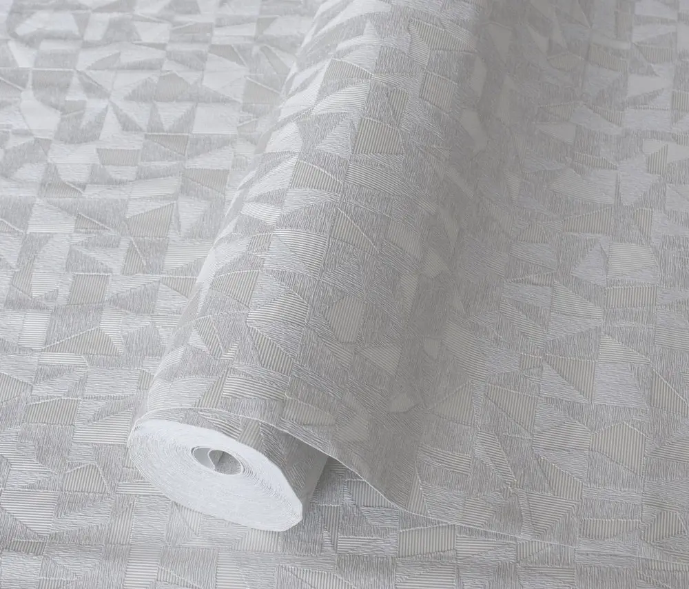 Vera Bloom Dove Grey Geometric Pattern Wallpaper II wallpaper