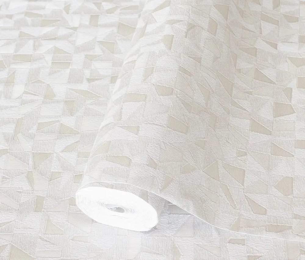 Vera Bloom Oatmeal Geometric Pattern Wallpaper wallpaper