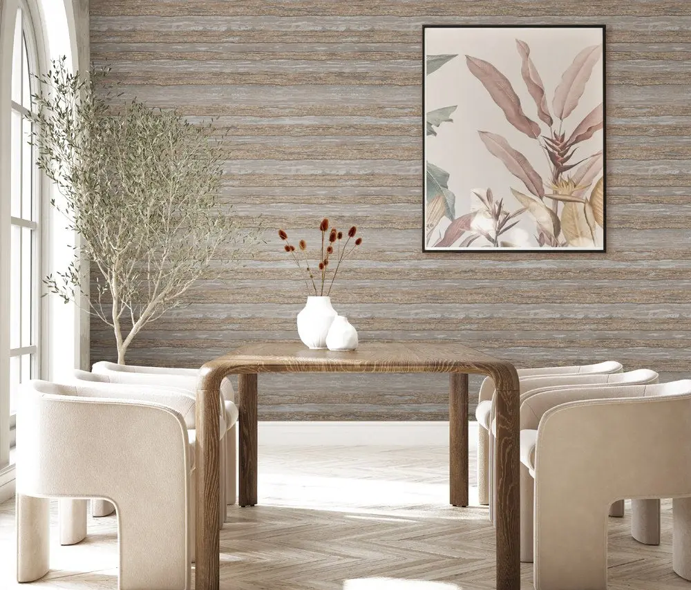 Vera Bloom Fawn Textured Weave Wallpaper wallpaper