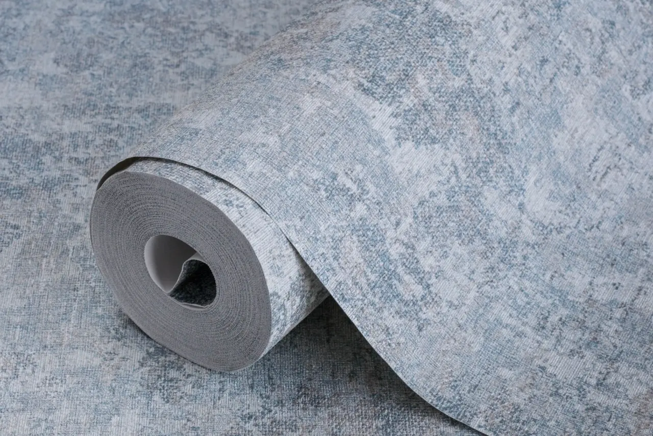 Tropical Maison Stone Grey Textured Weave Wallpaper III wallpaper