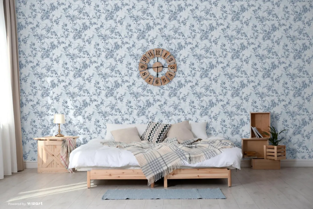 Tropical Maison Indigo Chinoiserie Vine Wallpaper wallpaper