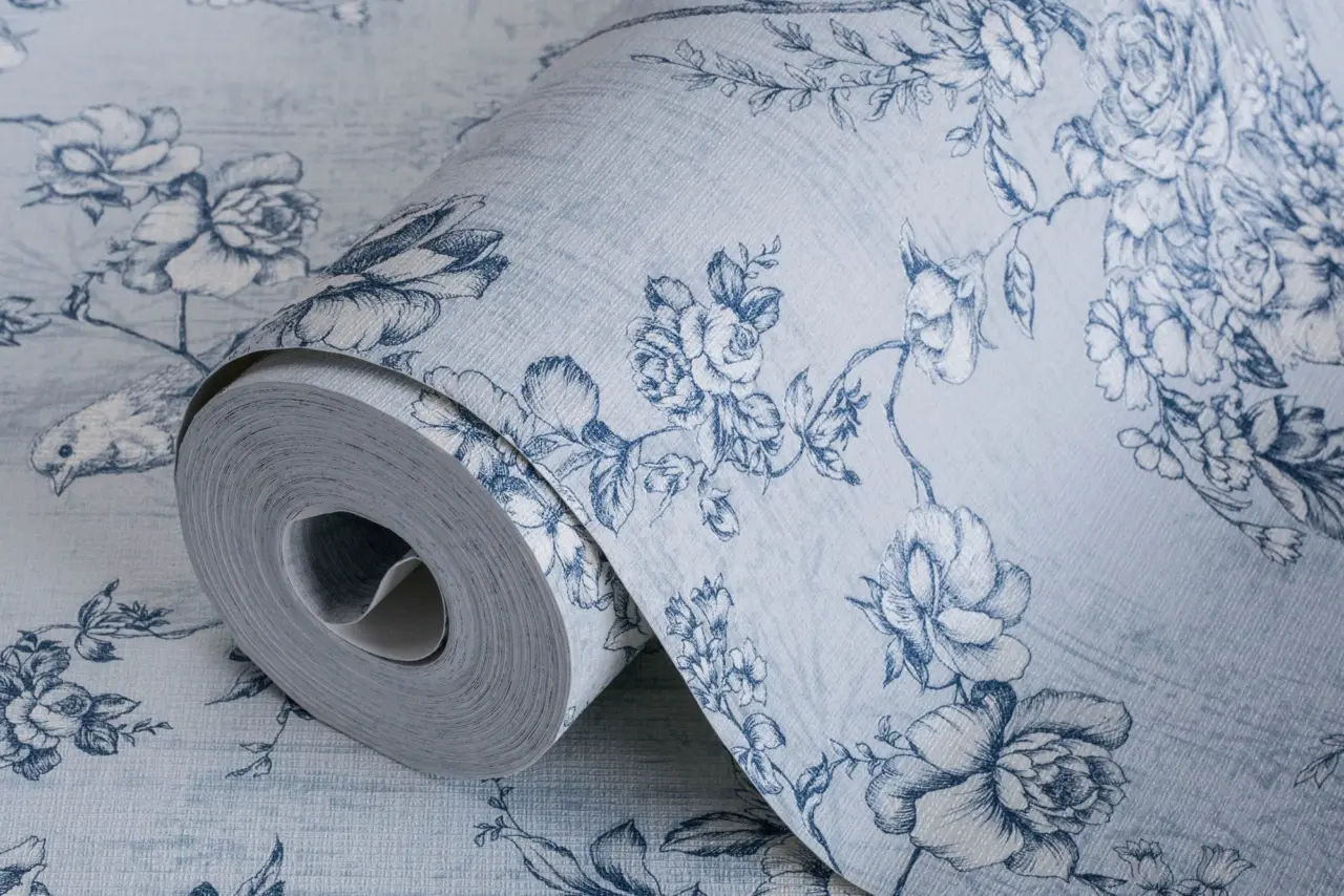 Tropical Maison Indigo Chinoiserie Vine Wallpaper wallpaper